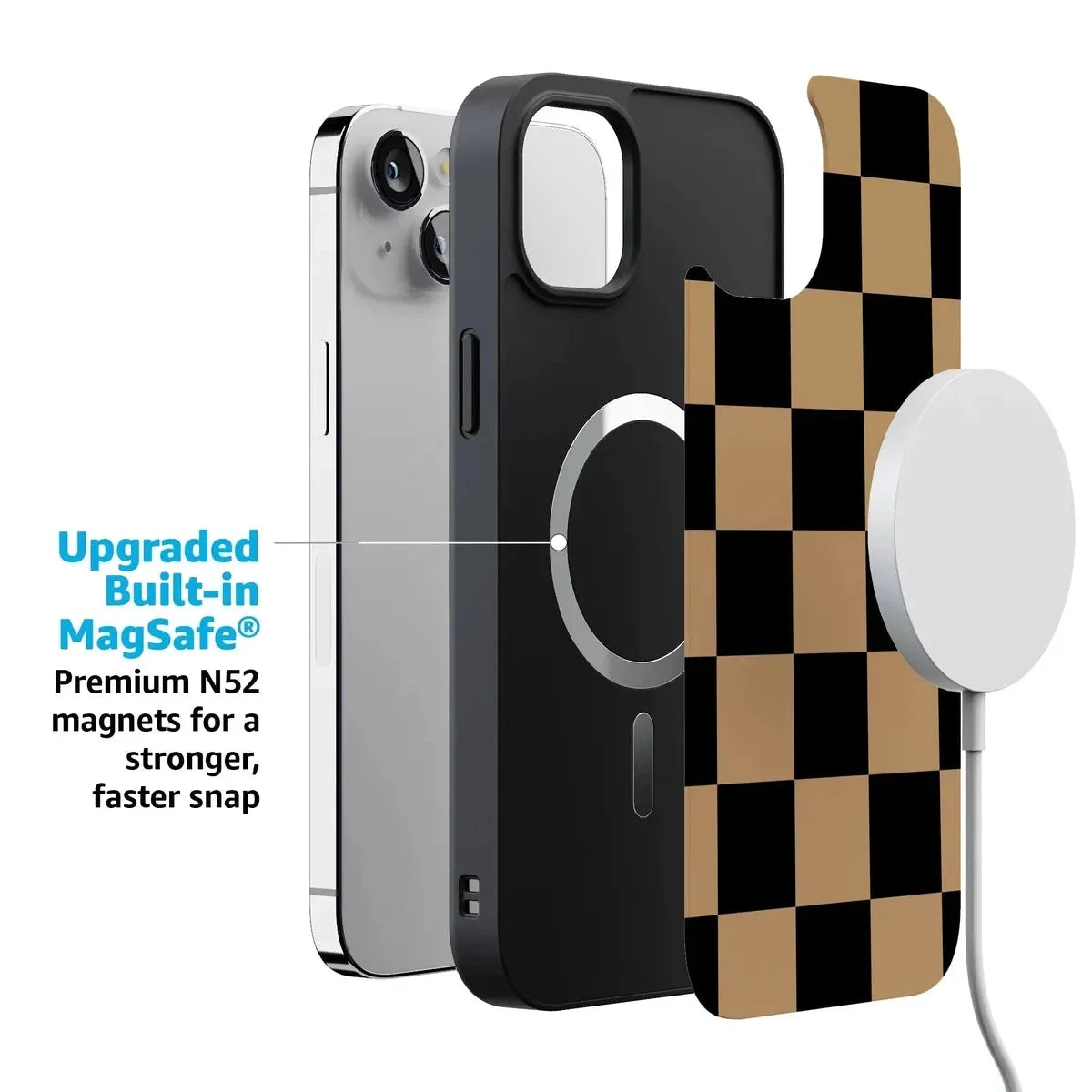 Fit Check | Black & Brown Checkerboard Case iPhone Case get.casely