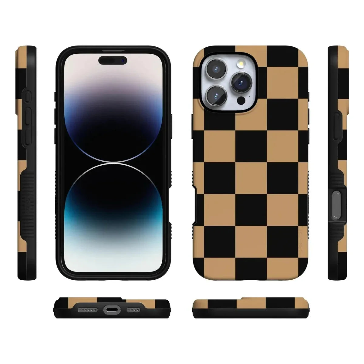 Fit Check | Black & Brown Checkerboard Case iPhone Case get.casely