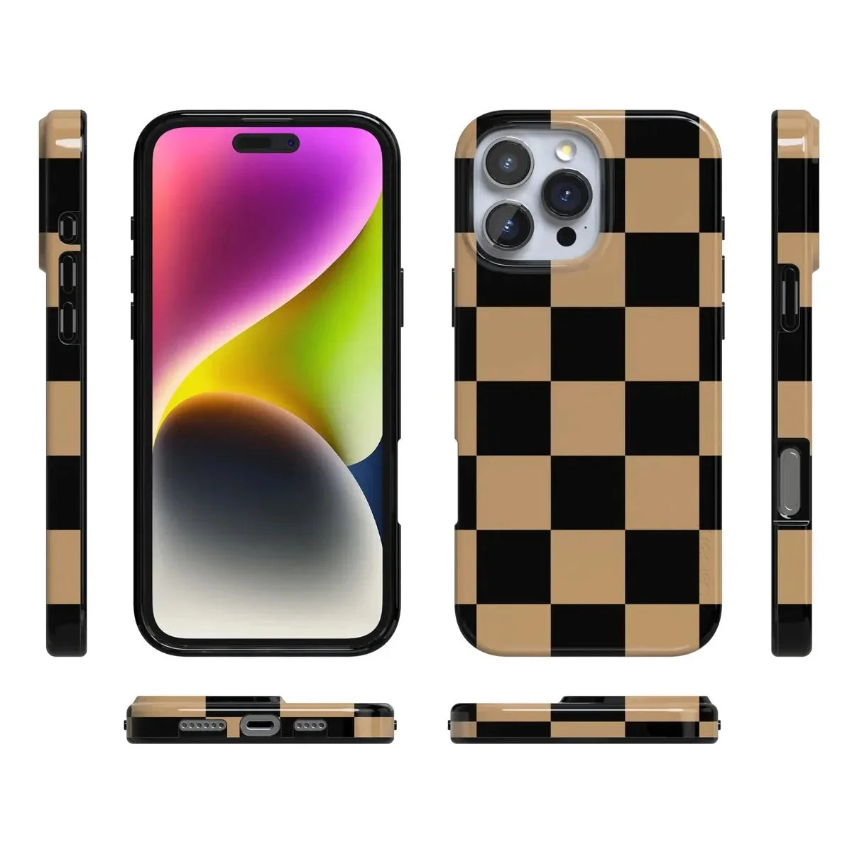 Fit Check | Black & Brown Checkerboard Case iPhone Case get.casely