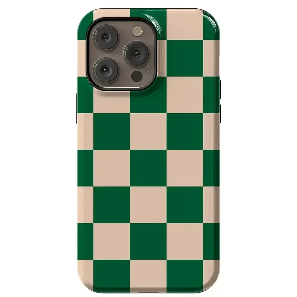 Fit Check | Green Checkerboard Case iPhone Case get.casely Essential + MagSafe® iPhone 14 Pro Max