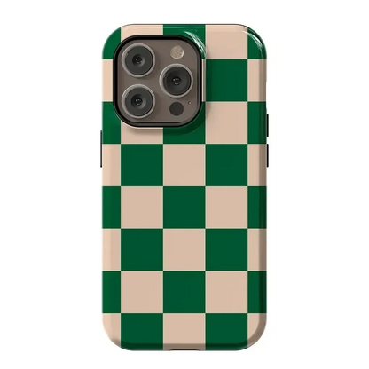 Fit Check | Green Checkerboard Case iPhone Case get.casely Essential + MagSafe® iPhone 14 Pro