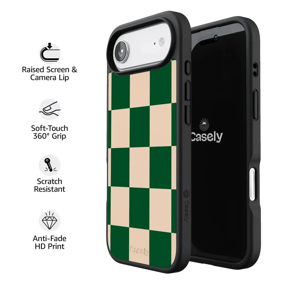 Fit Check | Green Checkerboard Case iPhone Case get.casely