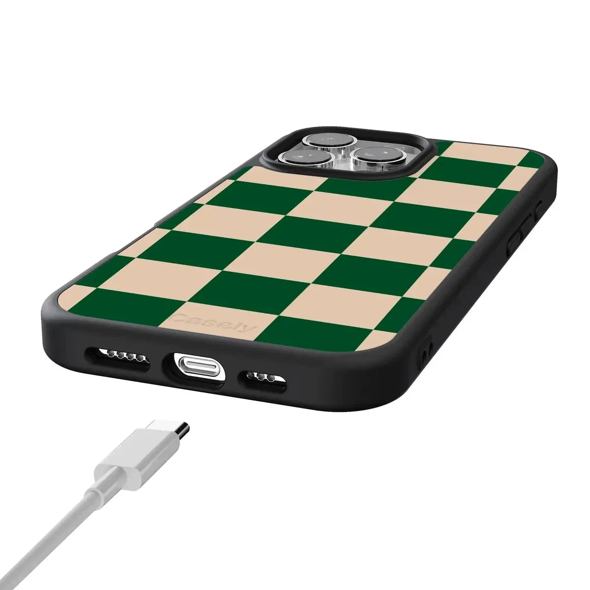 Fit Check | Green Checkerboard Case iPhone Case get.casely
