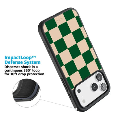 Fit Check | Green Checkerboard Case iPhone Case get.casely