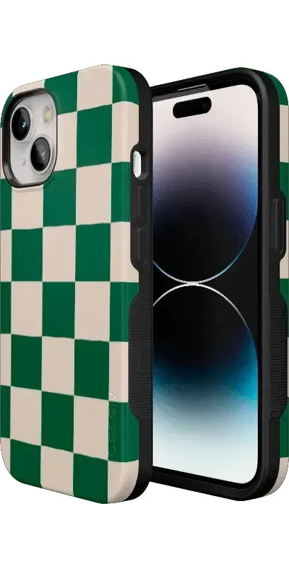 Fit Check | Green Checkerboard Case iPhone Case get.casely