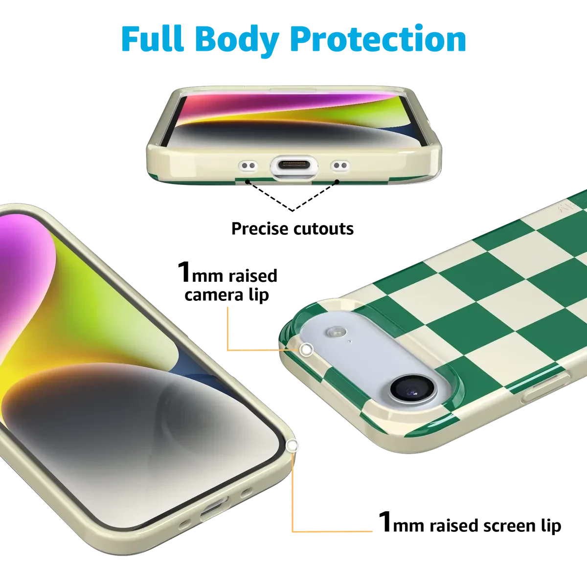 Fit Check | Green Checkerboard Case iPhone Case get.casely