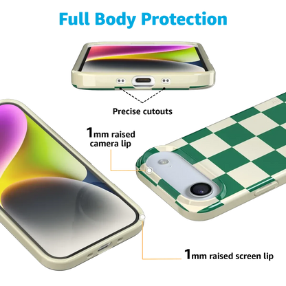 Fit Check | Green Checkerboard Case iPhone Case get.casely