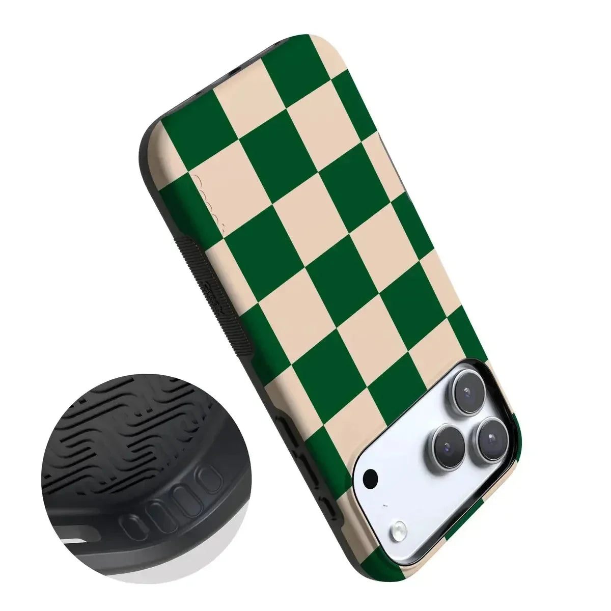Fit Check | Green Checkerboard Case iPhone Case get.casely