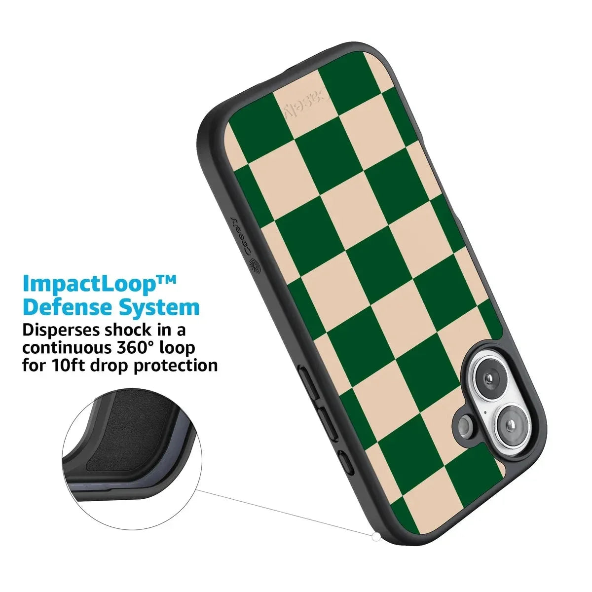 Fit Check | Green Checkerboard Case iPhone Case get.casely