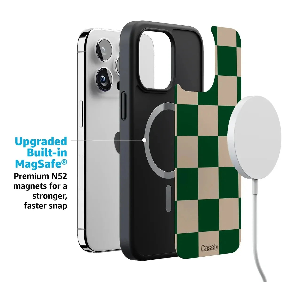 Fit Check | Green Checkerboard Case iPhone Case get.casely