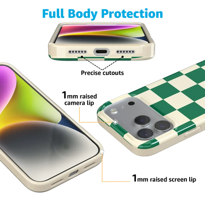Fit Check | Green Checkerboard Case iPhone Case get.casely