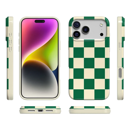 Fit Check | Green Checkerboard Case iPhone Case get.casely