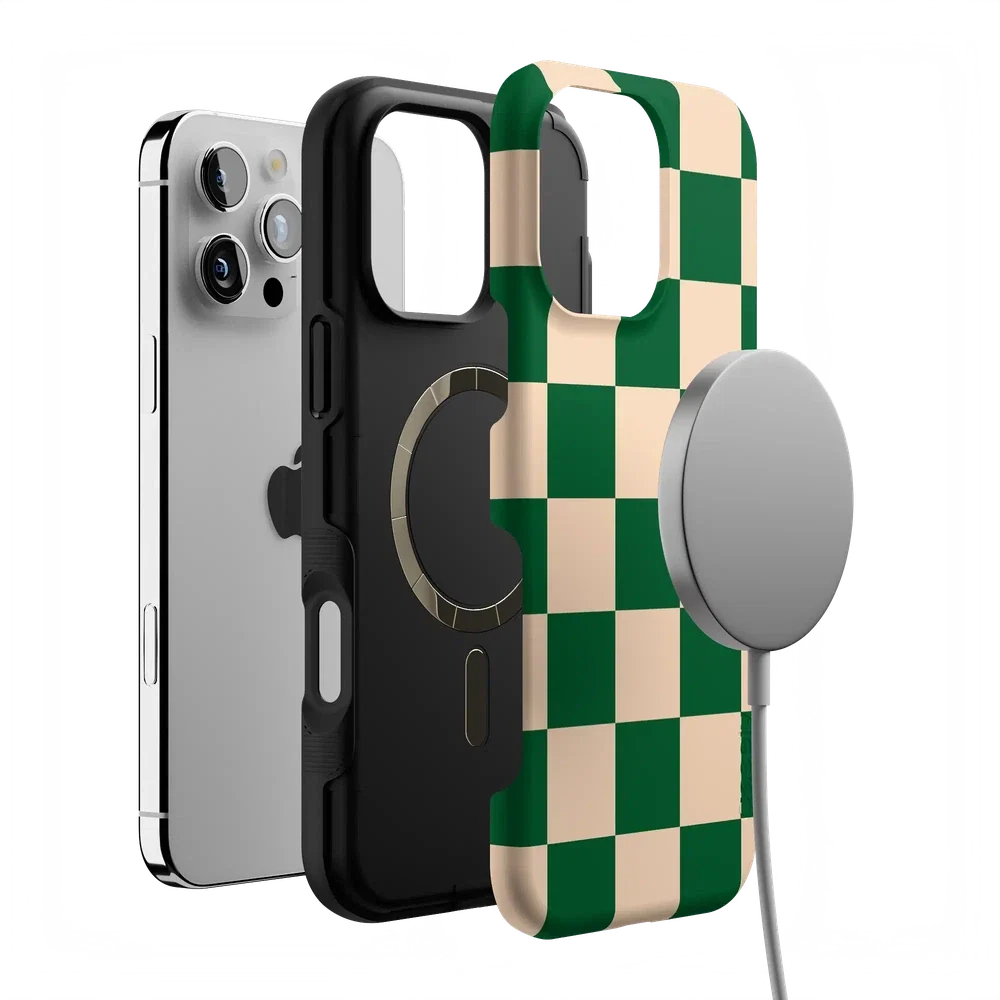 Fit Check | Green Checkerboard Case iPhone Case get.casely