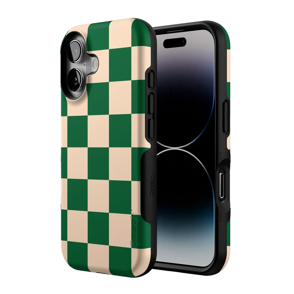 Fit Check | Green Checkerboard Case iPhone Case get.casely