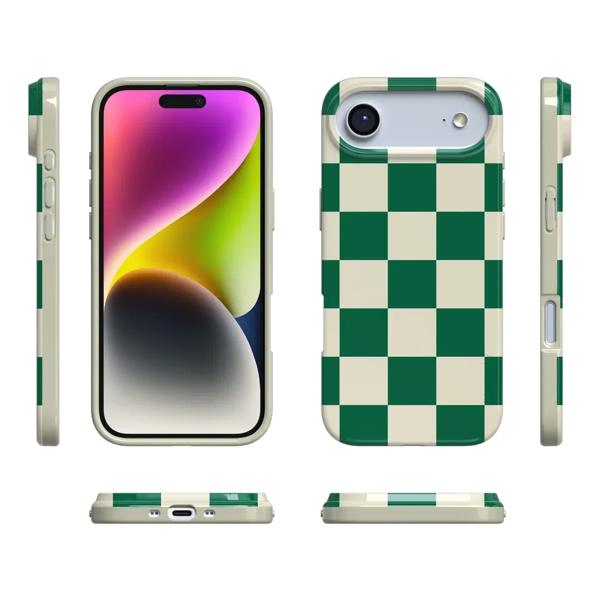 Fit Check | Green Checkerboard Case iPhone Case get.casely
