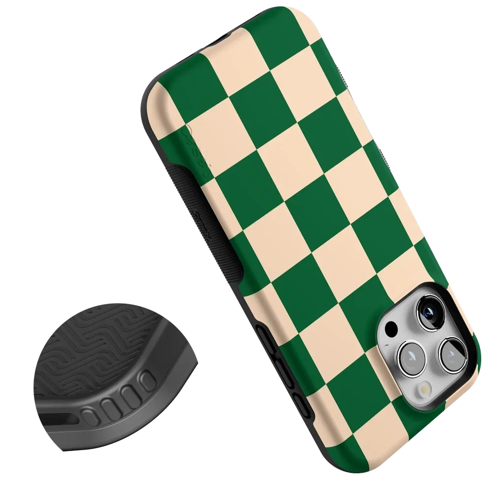Fit Check | Green Checkerboard Case iPhone Case get.casely