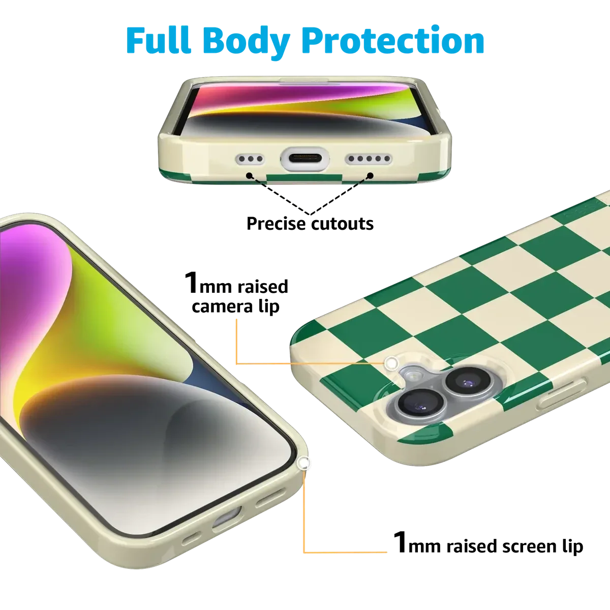 Fit Check | Green Checkerboard Case iPhone Case get.casely
