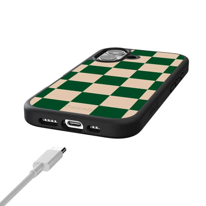 Fit Check | Green Checkerboard Case iPhone Case get.casely