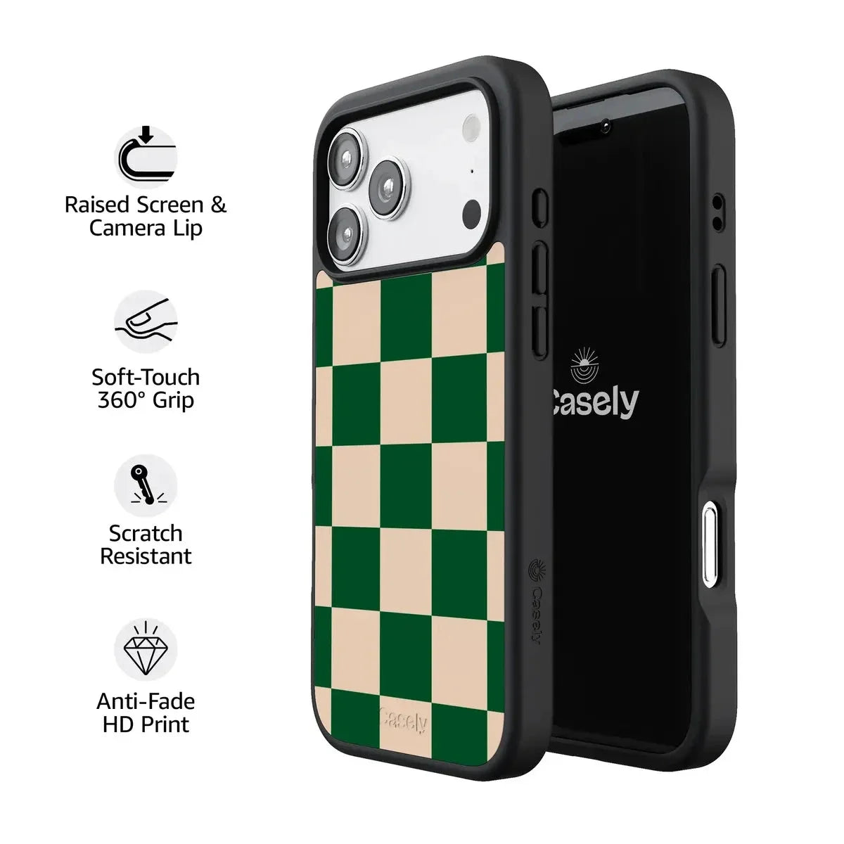 Fit Check | Green Checkerboard Case iPhone Case get.casely
