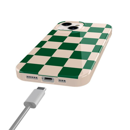 Fit Check | Green Checkerboard Case iPhone Case get.casely