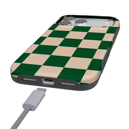 Fit Check | Green Checkerboard Case iPhone Case get.casely