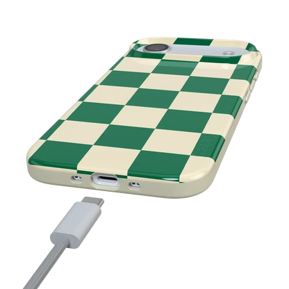 Fit Check | Green Checkerboard Case iPhone Case get.casely