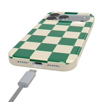 Fit Check | Green Checkerboard Case iPhone Case get.casely