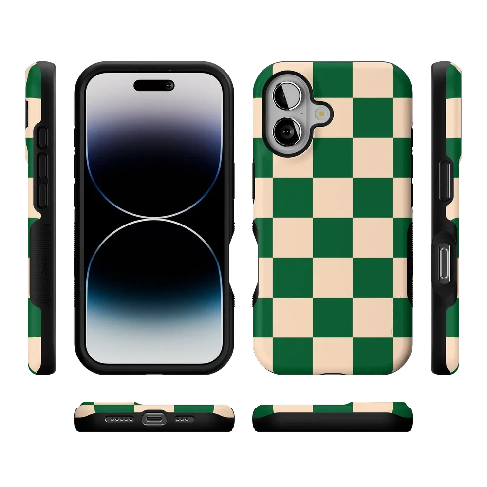 Fit Check | Green Checkerboard Case iPhone Case get.casely