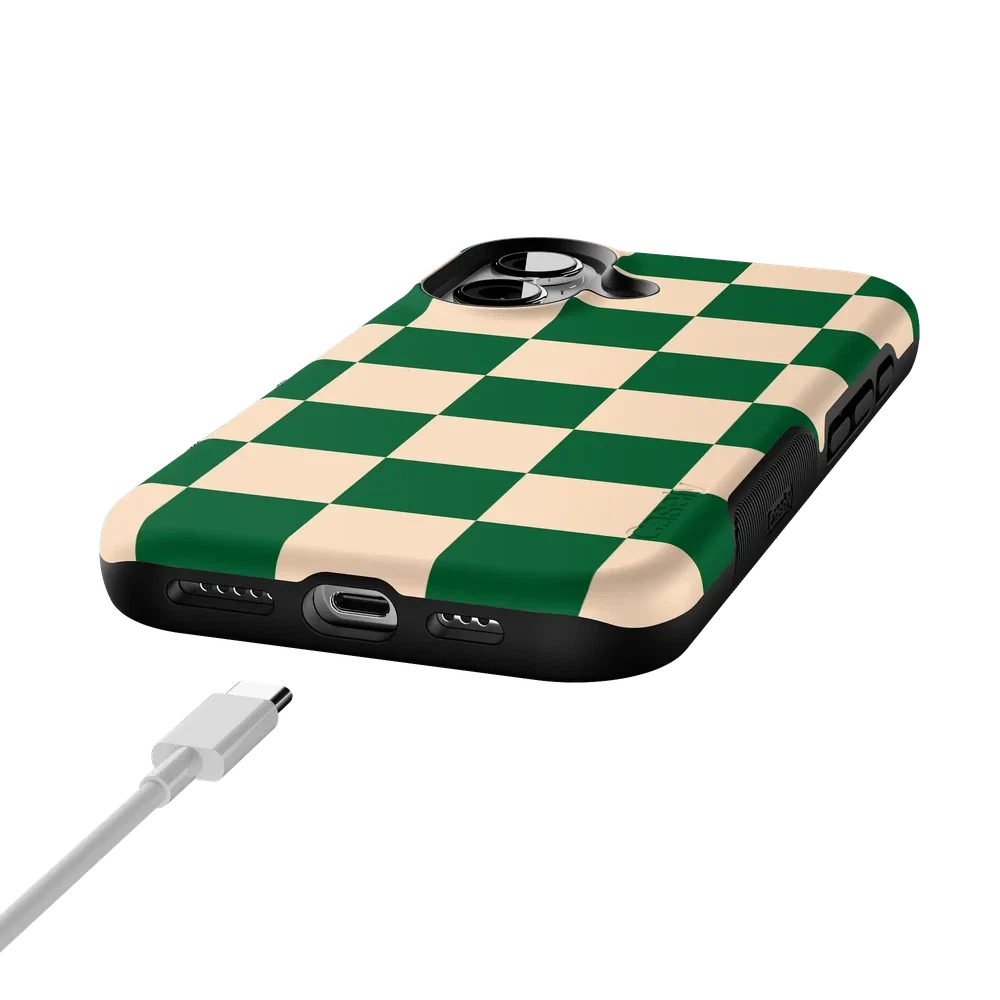 Fit Check | Green Checkerboard Case iPhone Case get.casely