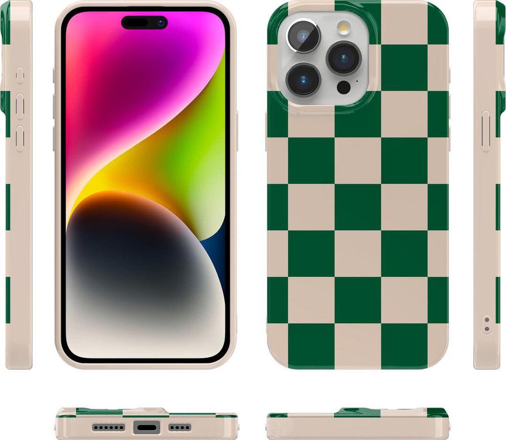 Fit Check | Green Checkerboard Case iPhone Case get.casely