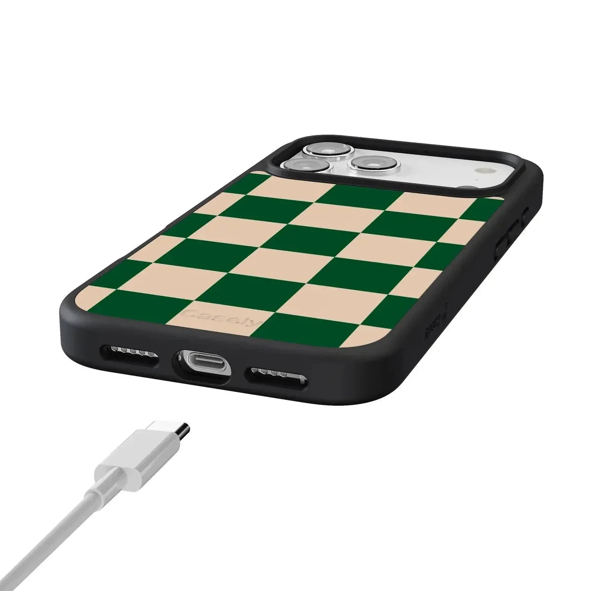 Fit Check | Green Checkerboard Case iPhone Case get.casely