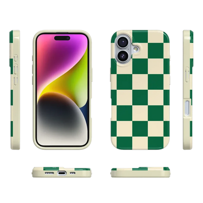 Fit Check | Green Checkerboard Case iPhone Case get.casely