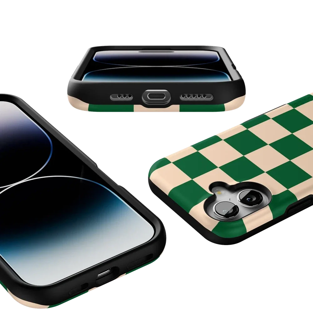 Fit Check | Green Checkerboard Case iPhone Case get.casely