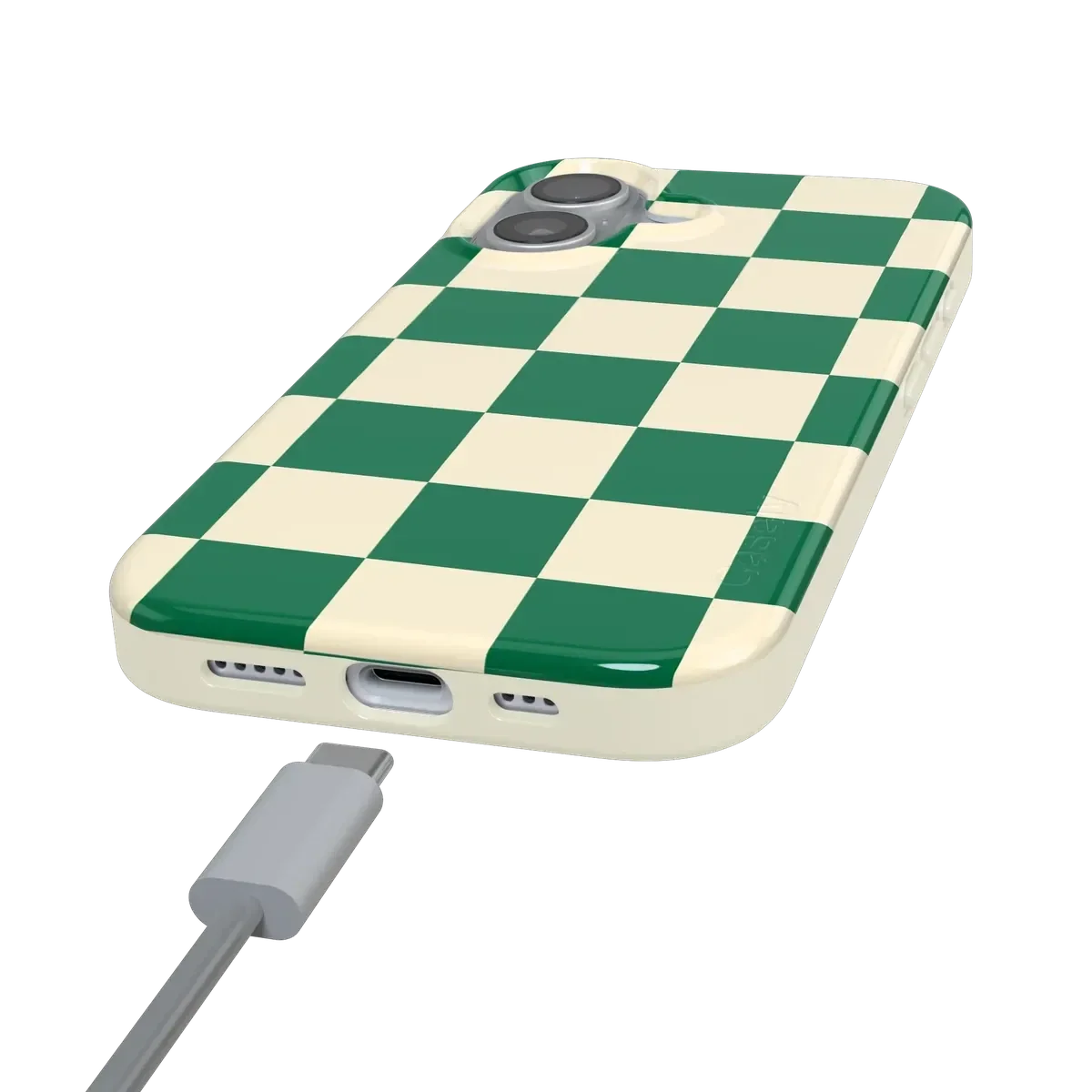 Fit Check | Green Checkerboard Case iPhone Case get.casely