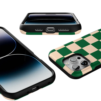 Fit Check | Green Checkerboard Case iPhone Case get.casely