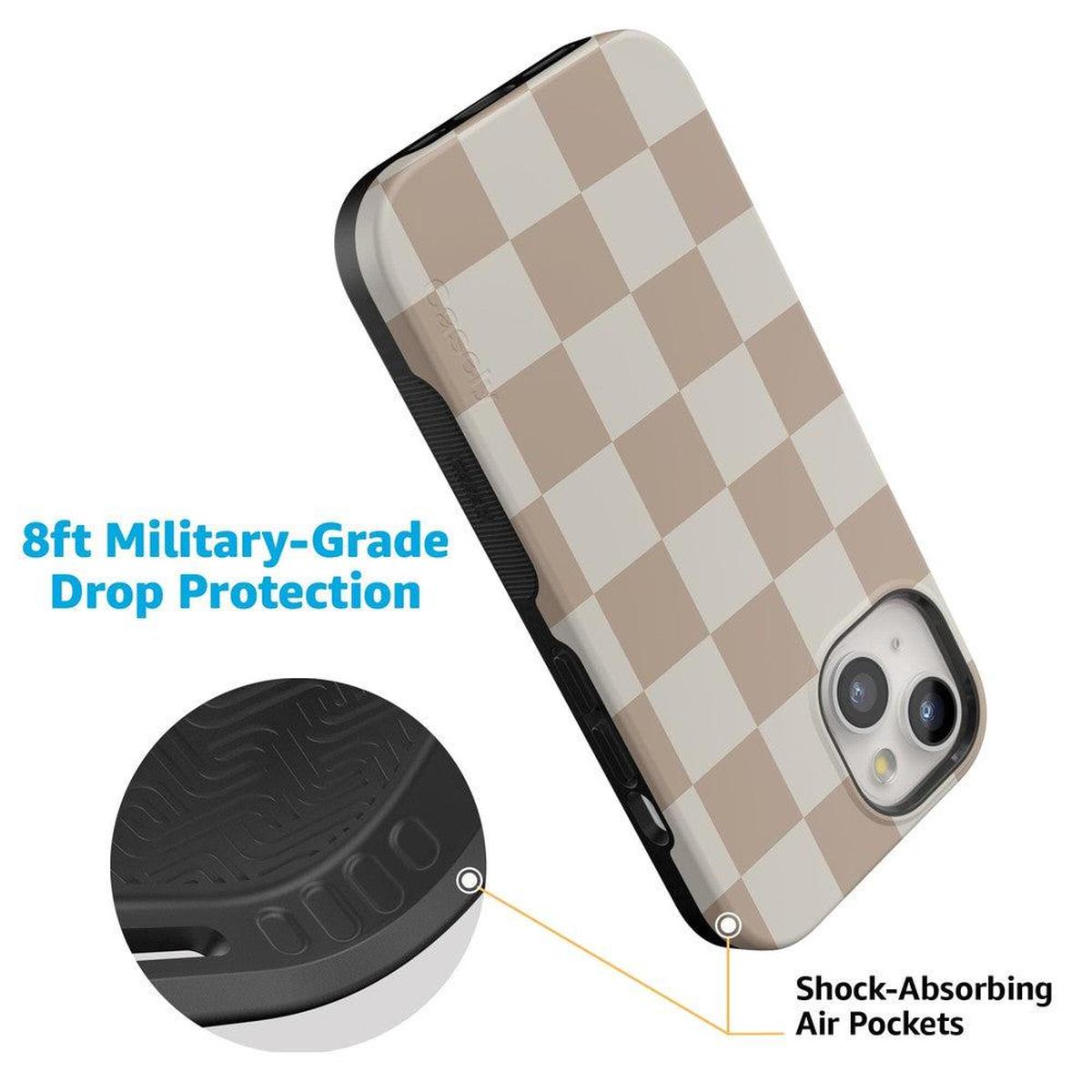Fit Check | Neutral Checkerboard Case iPhone Case get.casely