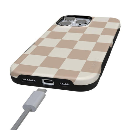Fit Check | Neutral Checkerboard Case iPhone Case get.casely