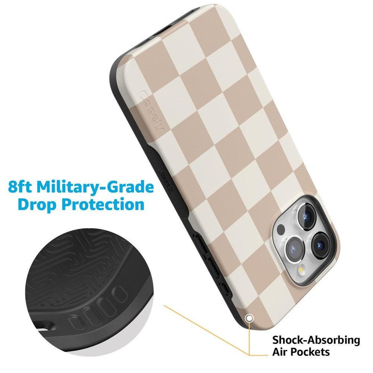 Fit Check | Neutral Checkerboard Case iPhone Case get.casely