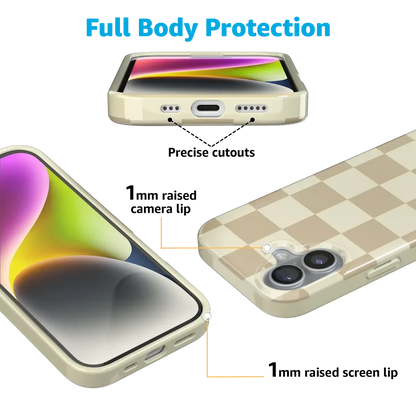 Fit Check | Neutral Checkerboard Case iPhone Case get.casely