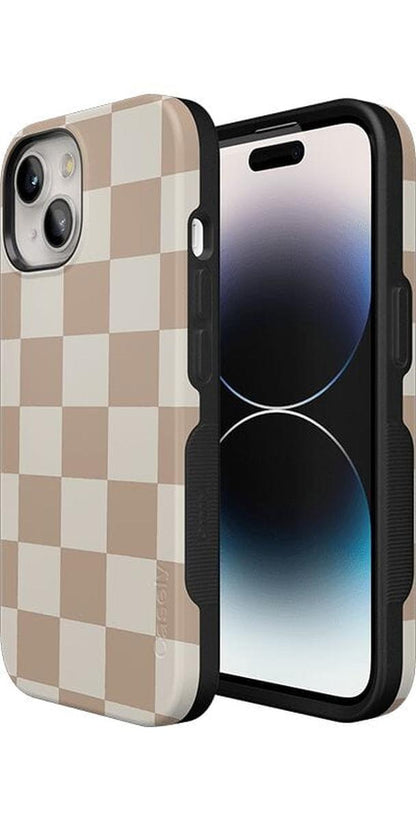 Fit Check | Neutral Checkerboard Case iPhone Case get.casely