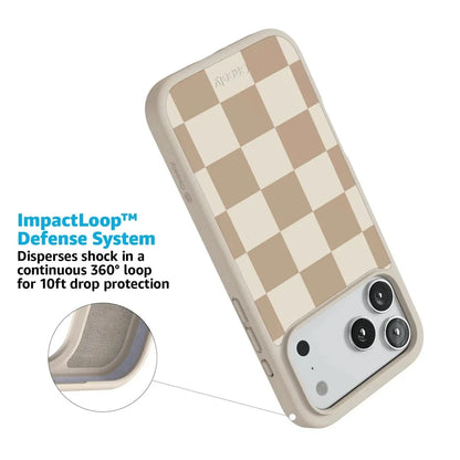 Fit Check | Neutral Checkerboard Case iPhone Case get.casely