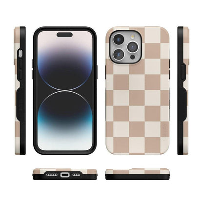 Fit Check | Neutral Checkerboard Case iPhone Case get.casely
