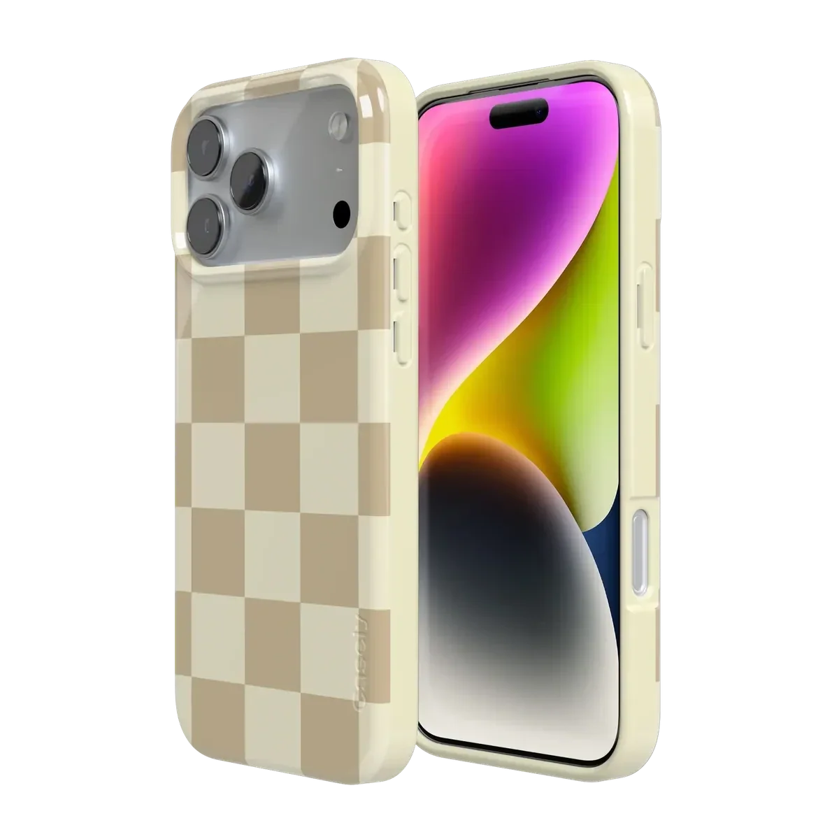 Fit Check | Neutral Checkerboard Case iPhone Case get.casely