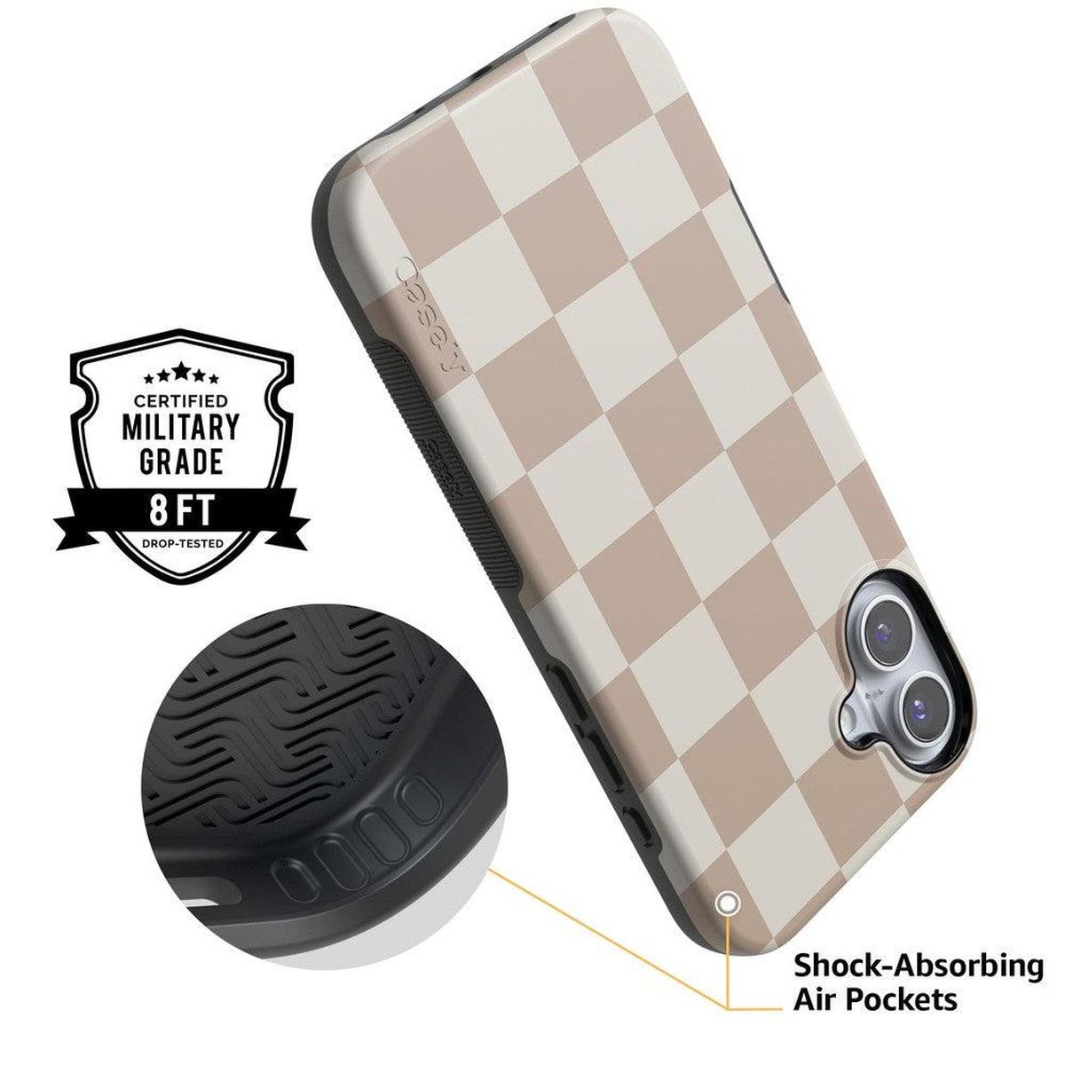 Fit Check | Neutral Checkerboard Case iPhone Case get.casely