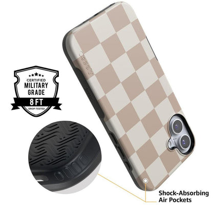 Fit Check | Neutral Checkerboard Case iPhone Case get.casely
