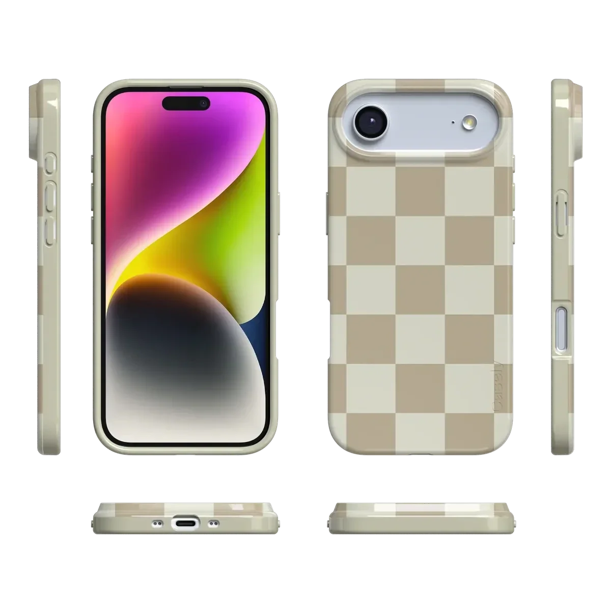 Fit Check | Neutral Checkerboard Case iPhone Case get.casely