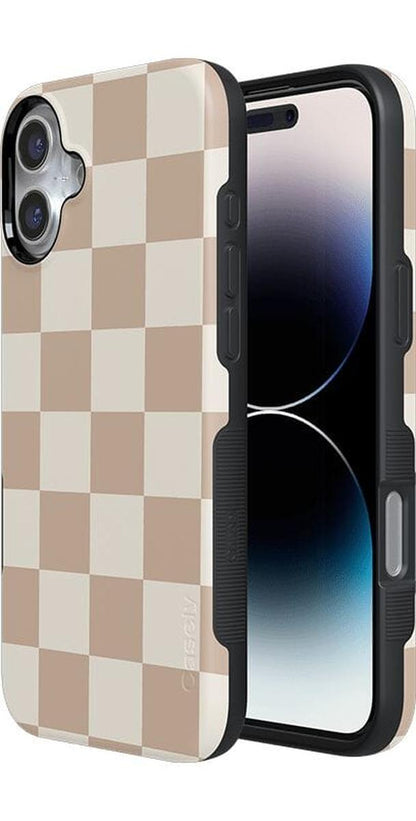 Fit Check | Neutral Checkerboard Case iPhone Case get.casely