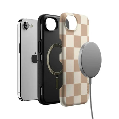 Fit Check | Neutral Checkerboard Case iPhone Case get.casely