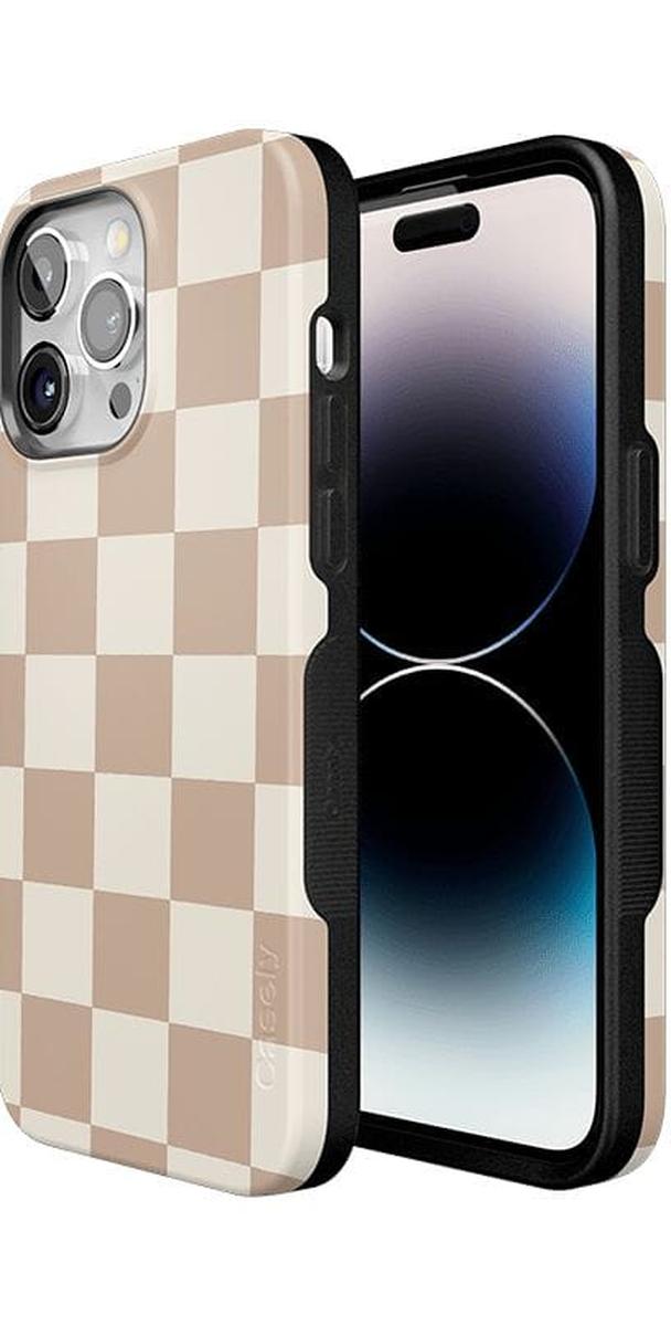 Fit Check | Neutral Checkerboard Case iPhone Case get.casely