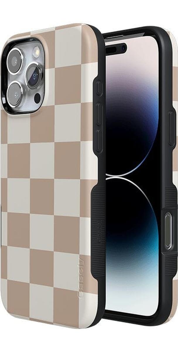 Fit Check | Neutral Checkerboard Case iPhone Case get.casely
